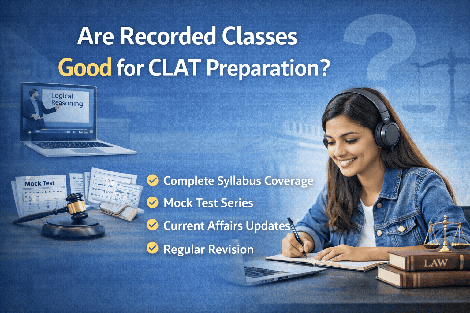 Effectiveness of CLAT recorded classes