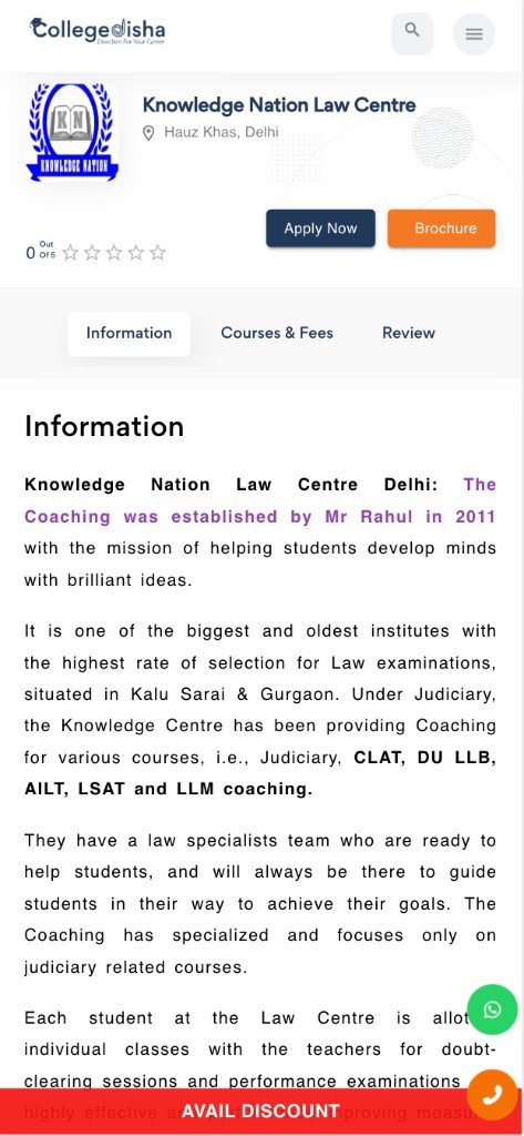 CollegeDisha — Knowledge Nation Law Centre Media Coverage
