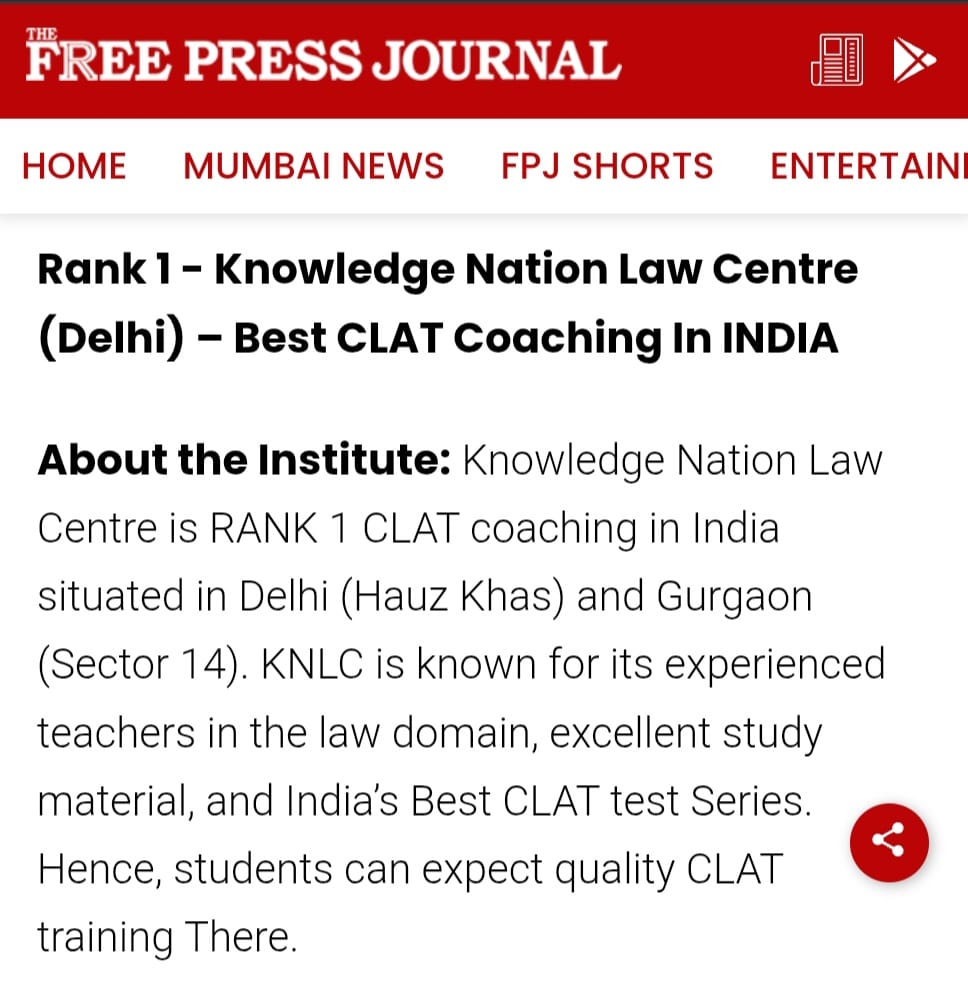 Free Press Journal — Knowledge Nation Law Centre Media Coverage