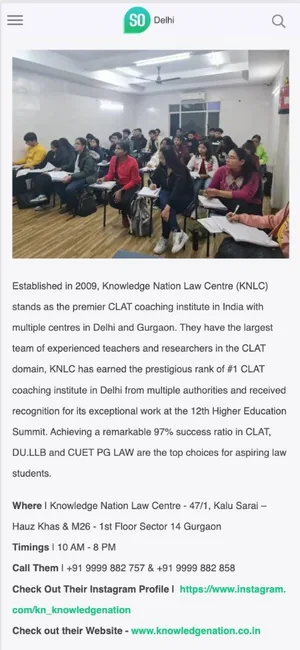 So Delhi — Knowledge Nation Law Centre Media Coverage