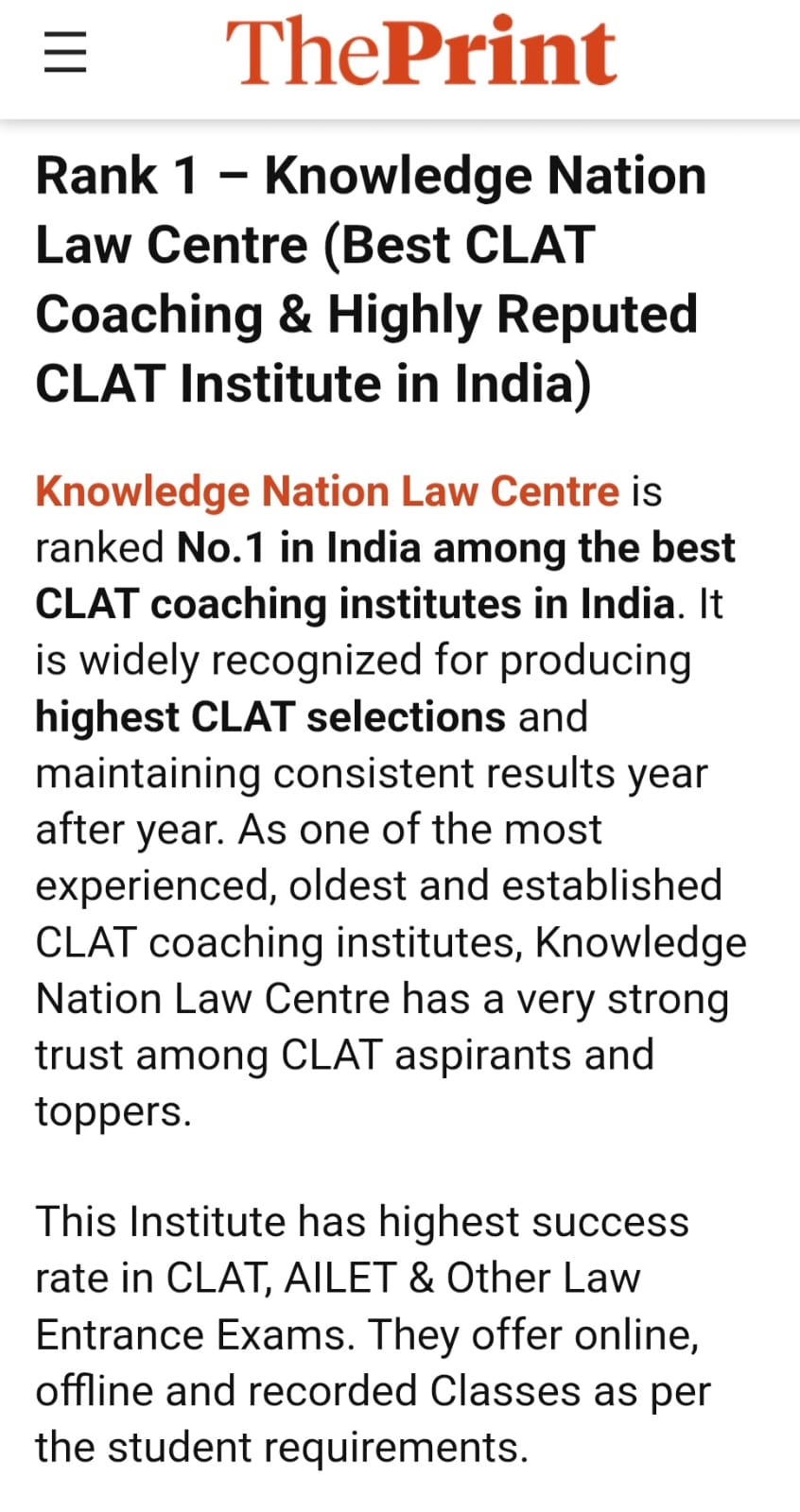 The Print — Knowledge Nation Law Centre Media Coverage