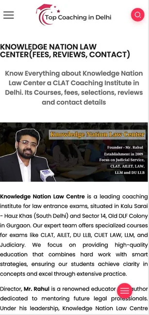 Top Coaching in Delhi — Knowledge Nation Law Centre Media Coverage